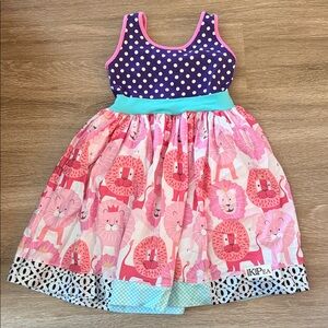 KPea Polka Dot and Lion Print Dress